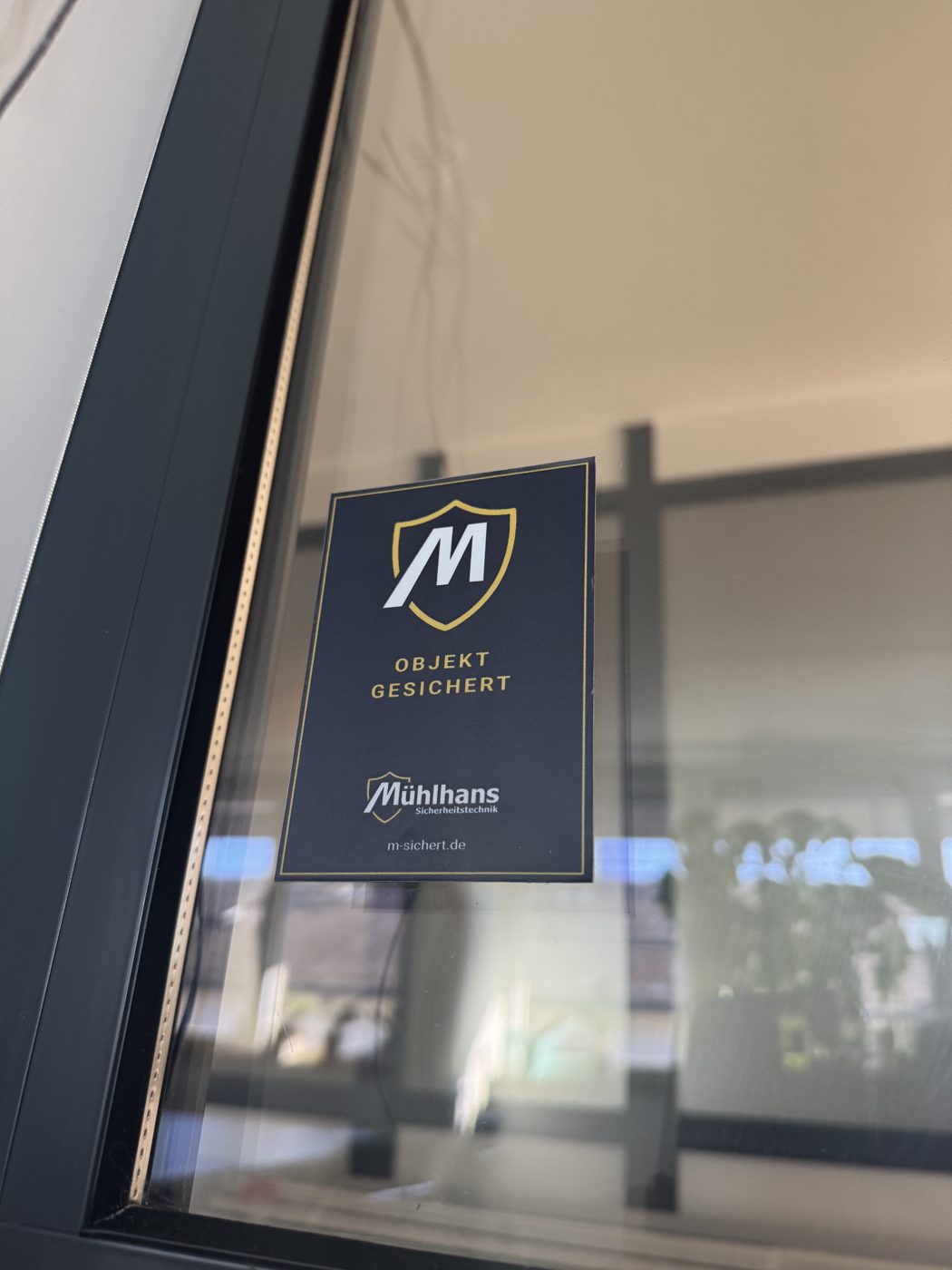 Hinweisaufkleber „Objekt gesichert“ von Mühlhans