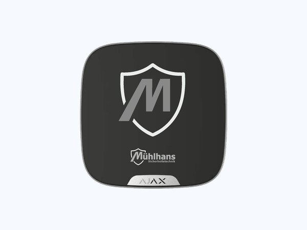 Außensirene mit Mühlhans-Logo